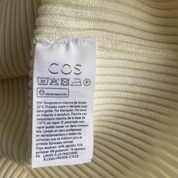 COS White Ribbed Top - Picture 4 of 4